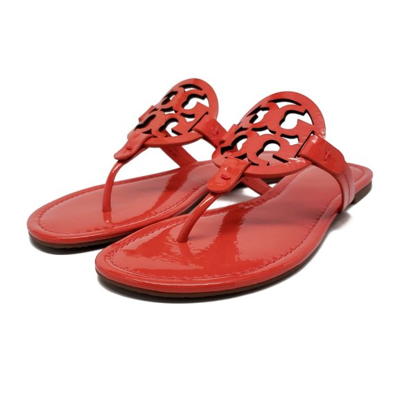 Tory Burch Miller Patent Leather Sandals in Red - Picture 7 of 10